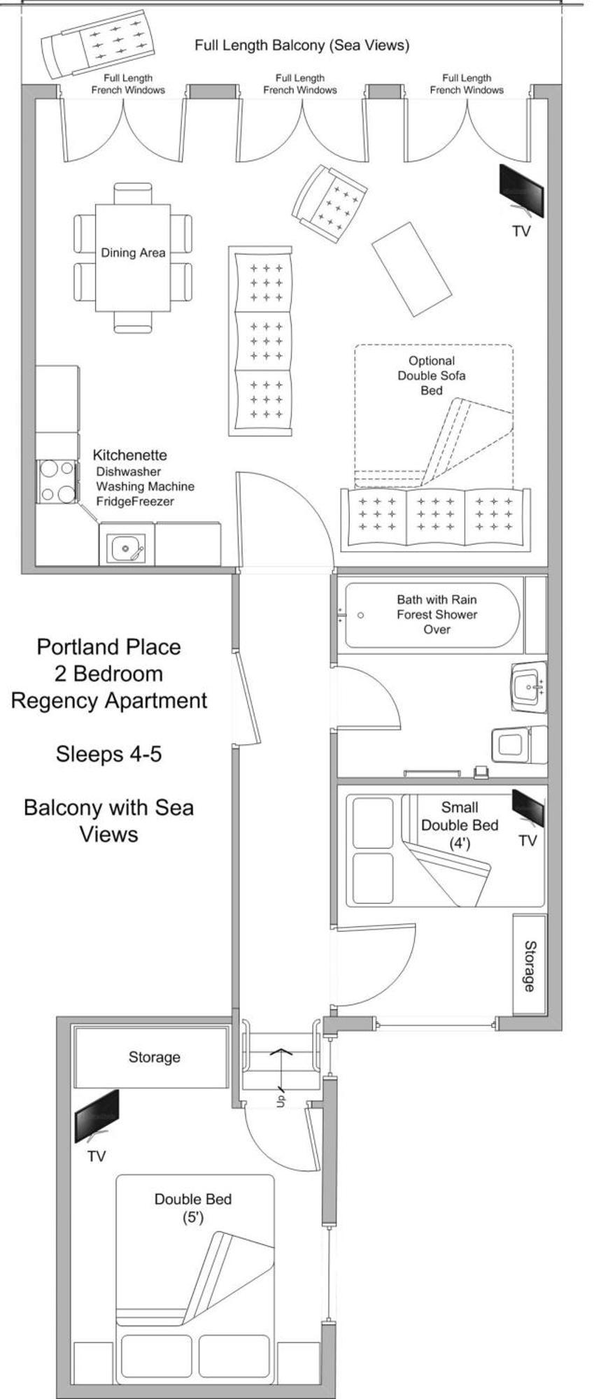 Apartamento Portland Place Brighton Exterior foto